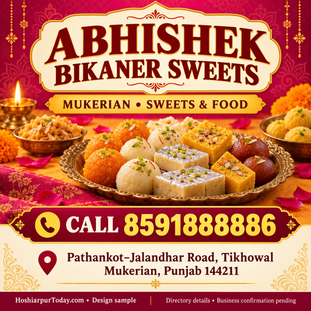 Abhishek Bikaner Sweets – Mukerian — advertisement sample