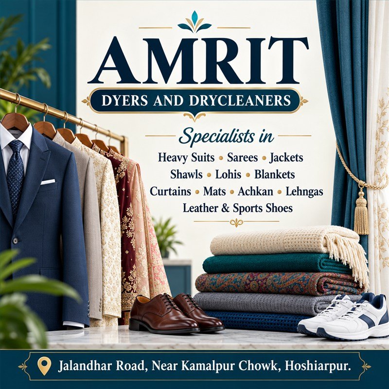 Amrit Dyers & Drycleaners — advertisement sample